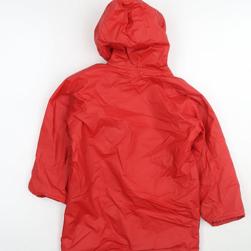 Dunwoody Boys Red Rain Coat Jacket Size 4-5 Years Zip