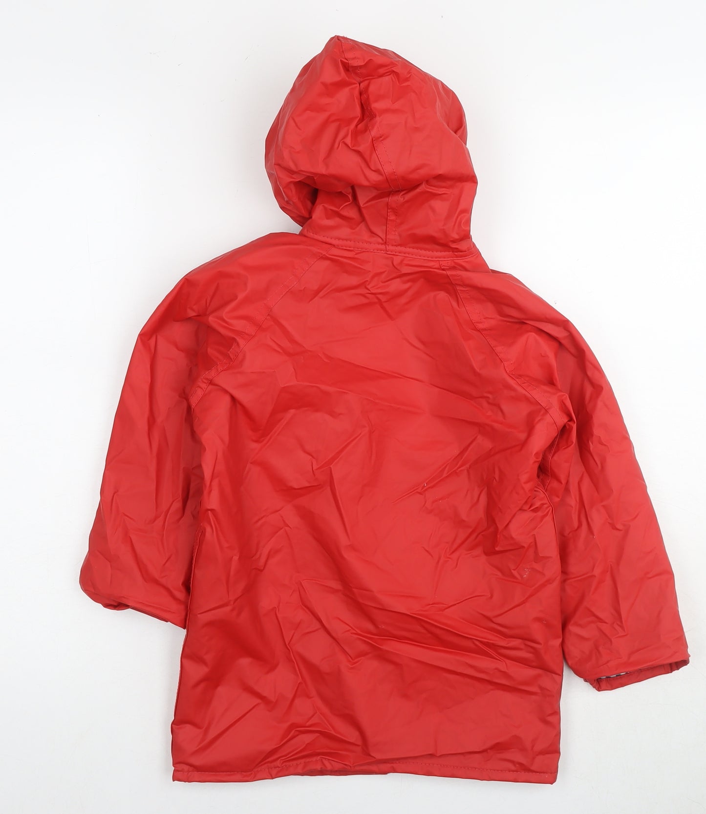 Dunwoody Boys Red Rain Coat Jacket Size 4-5 Years Zip