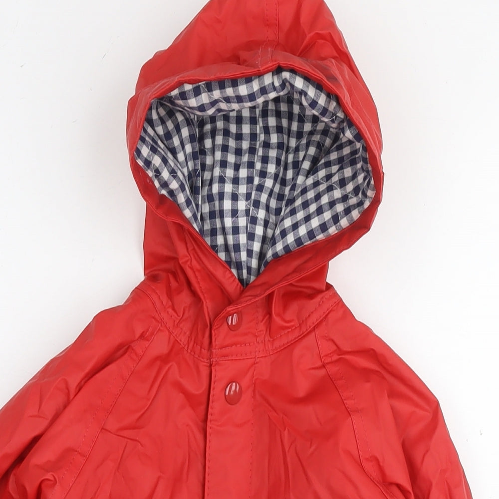 Dunwoody Boys Red Rain Coat Jacket Size 4-5 Years Zip