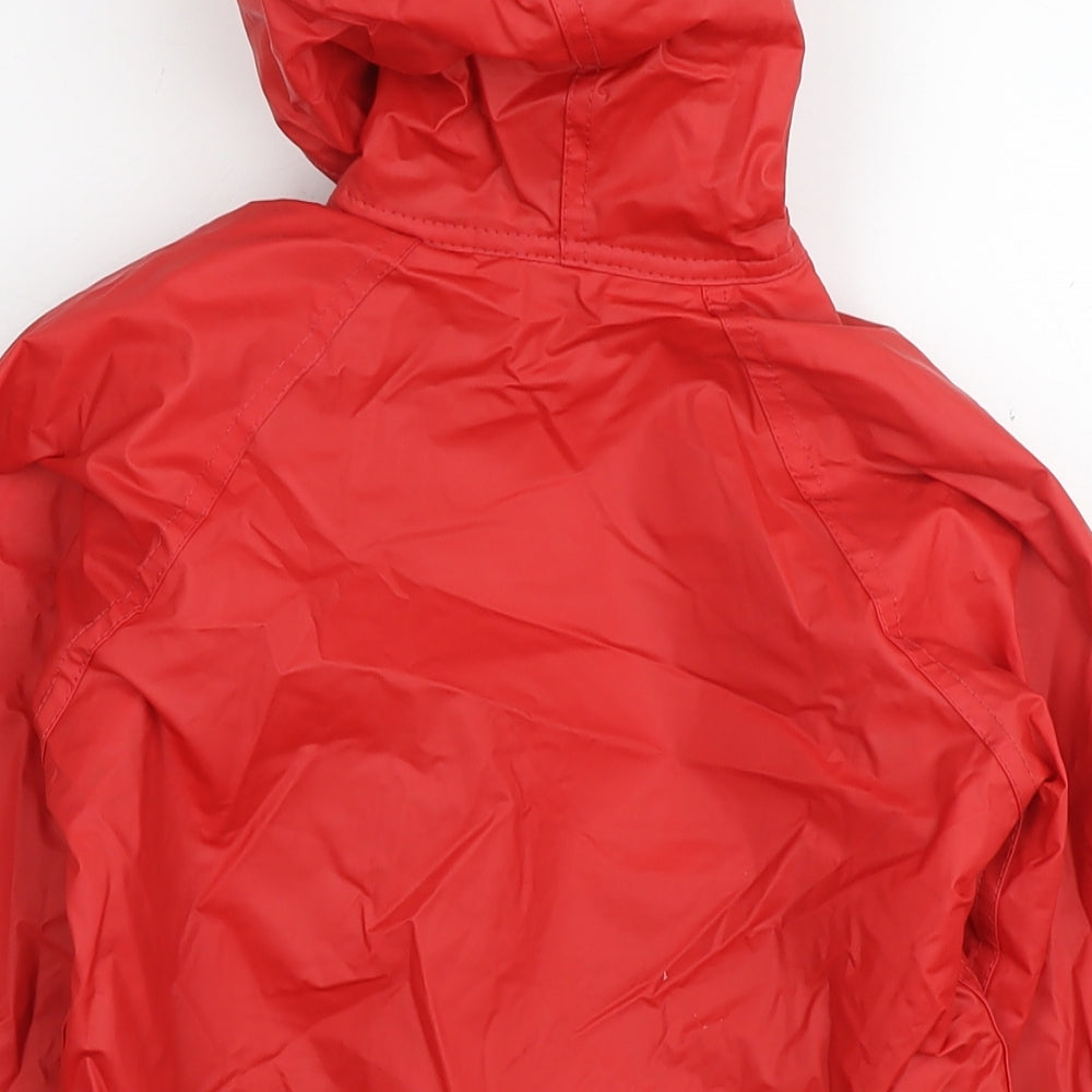 Dunwoody Boys Red Rain Coat Jacket Size 4-5 Years Zip