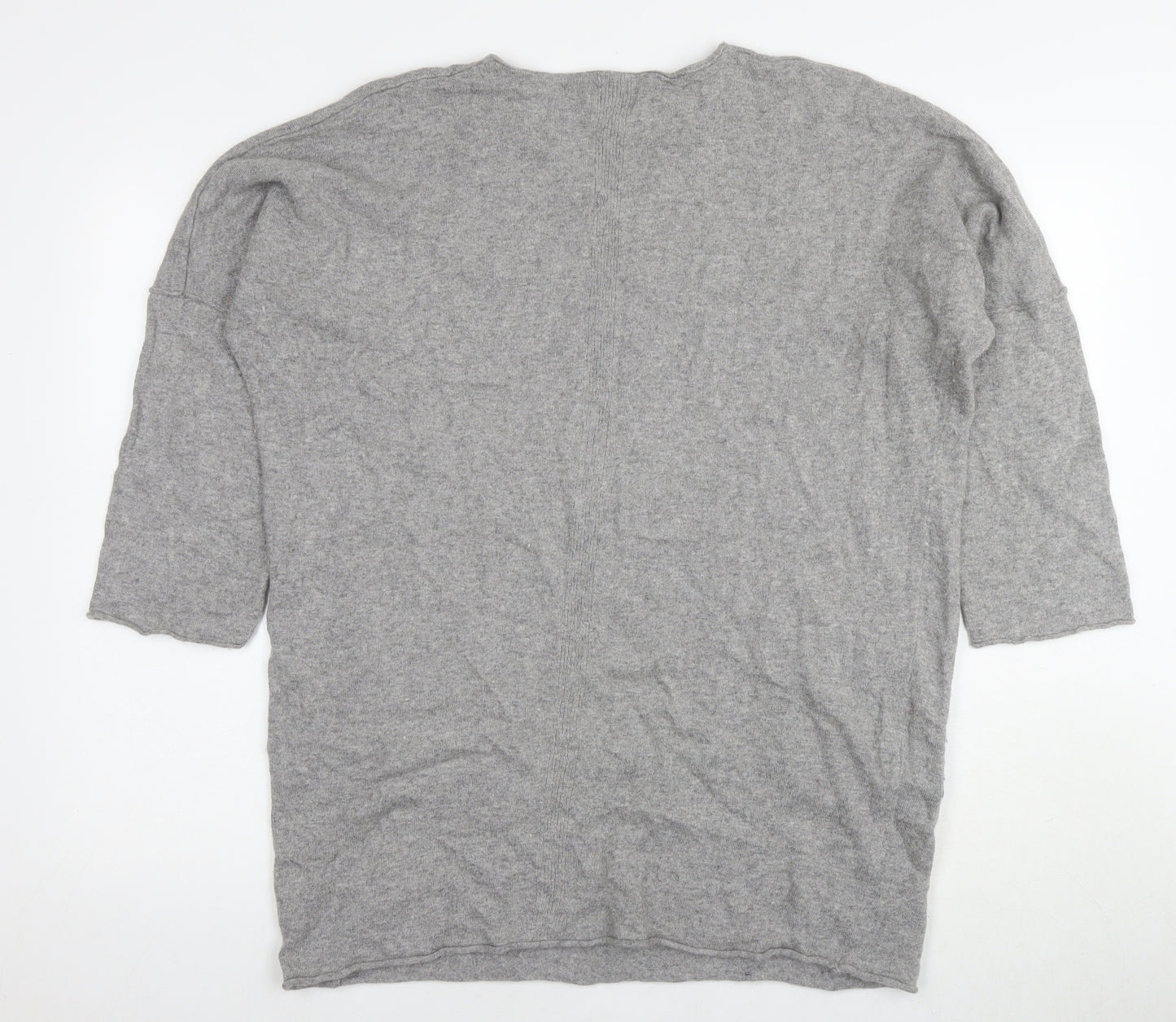 Masai Womens Grey Round Neck Viscose Tunic Jumper Size XL