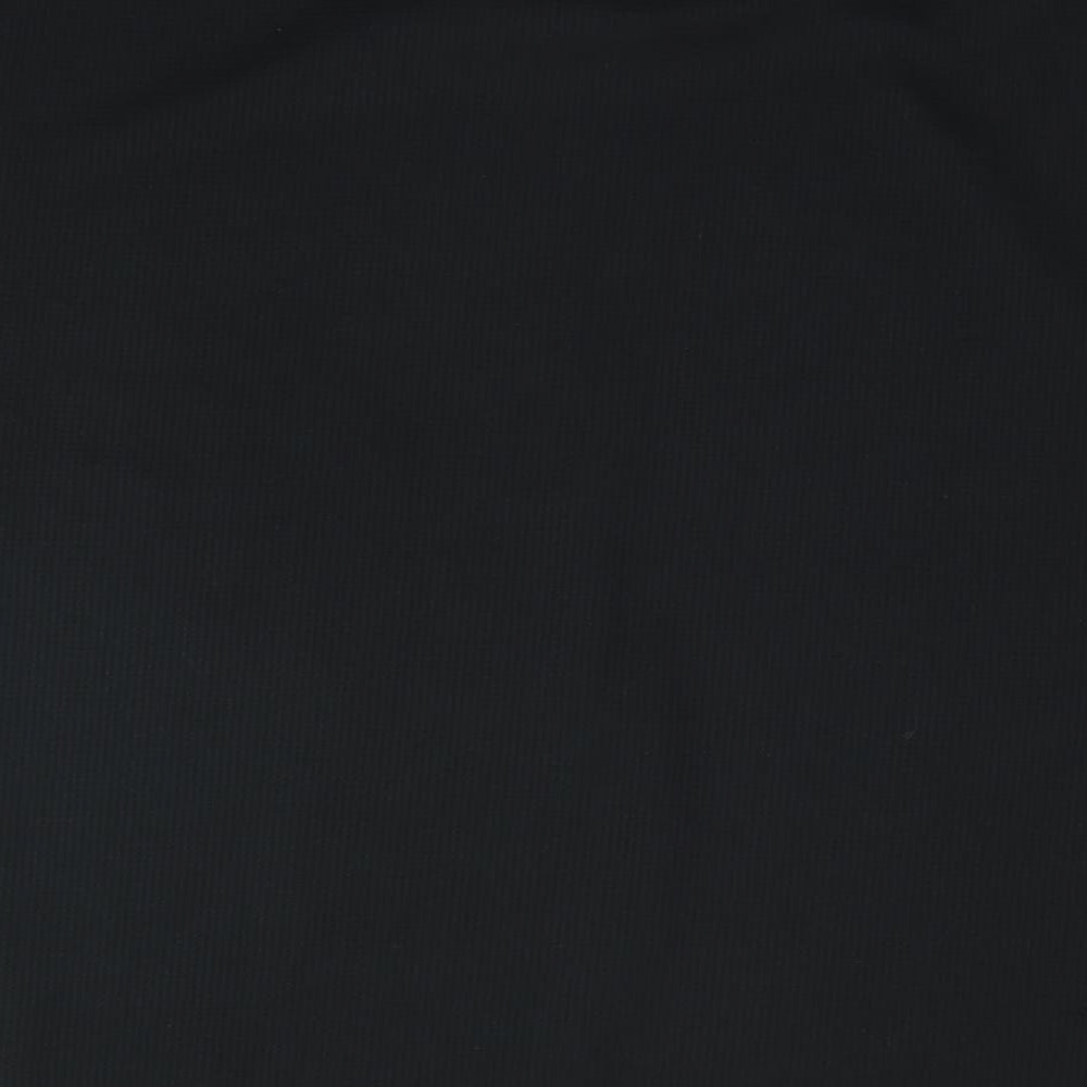 FILA Mens Black Polyester Basic T-Shirt Size L Round Neck Pullover