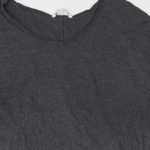 Boden Womens Grey Modal Basic T-Shirt Size 16 Round Neck