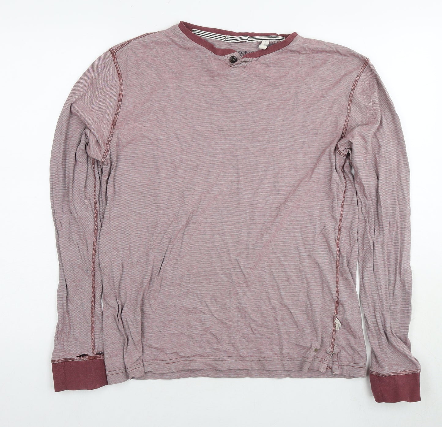 Fat Face Mens Red Cotton T-Shirt Size M Round Neck