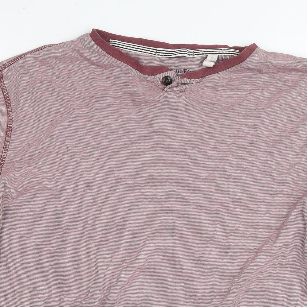 Fat Face Mens Red Cotton T-Shirt Size M Round Neck