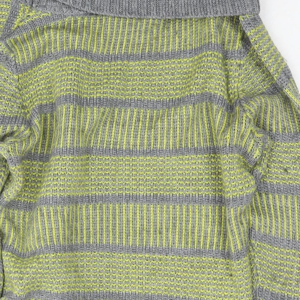 Fat Face Womens Multicoloured Roll Neck Striped Acrylic Pullover Jumper Size 12