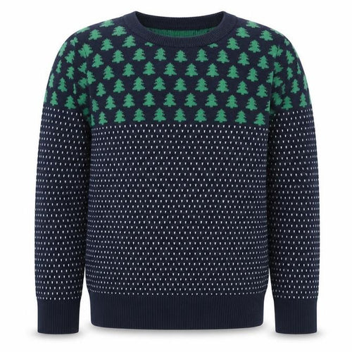 IBC Girls Blue Round Neck Cotton Pullover Jumper Size 7-8 Years Pullover - Christmas Jumper