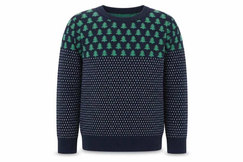 IBC Girls Blue Round Neck Cotton Pullover Jumper Size 7-8 Years Pullover - Christmas Jumper