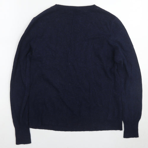 Mint Velvet Womens Blue Round Neck Polyester Pullover Jumper Size 12