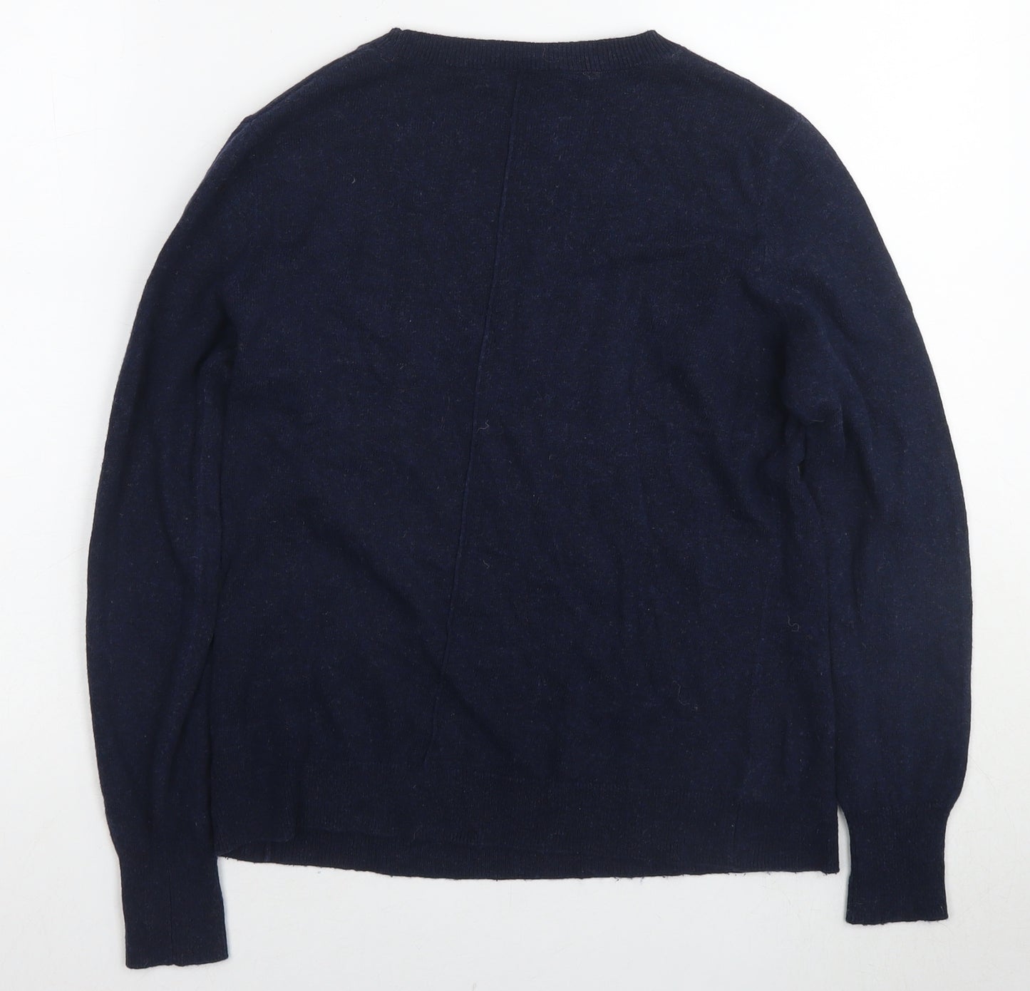 Mint Velvet Womens Blue Round Neck Polyester Pullover Jumper Size 12