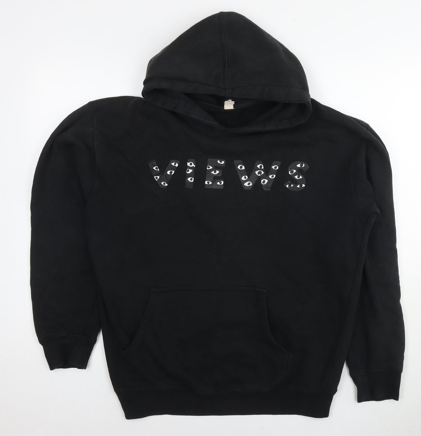 Views Mens Black Cotton Pullover Hoodie Size M - Logo Drake Album