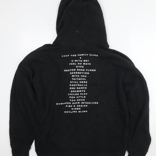 Views Mens Black Cotton Pullover Hoodie Size M - Logo Drake Album