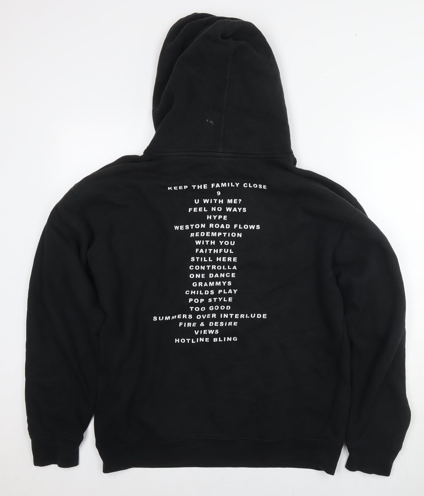 Views Mens Black Cotton Pullover Hoodie Size M - Logo Drake Album