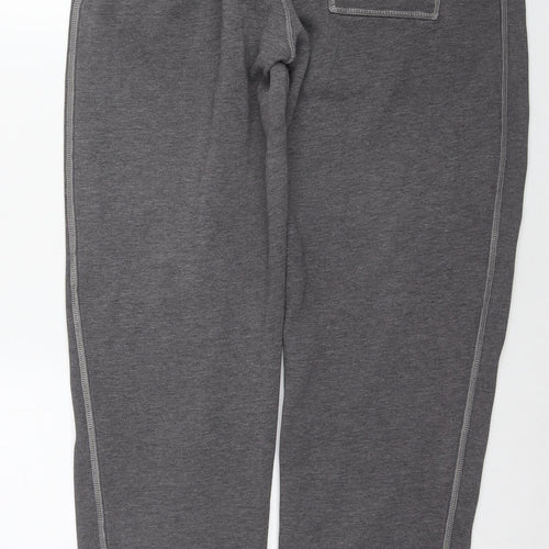 Superdry Mens Grey Cotton Jogger Trousers Size M L30 in Regular Drawstring