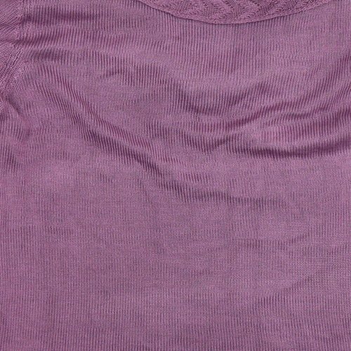 Charmance Womens Purple Round Neck Acrylic Pullover Jumper Size 18 - Size 18-20