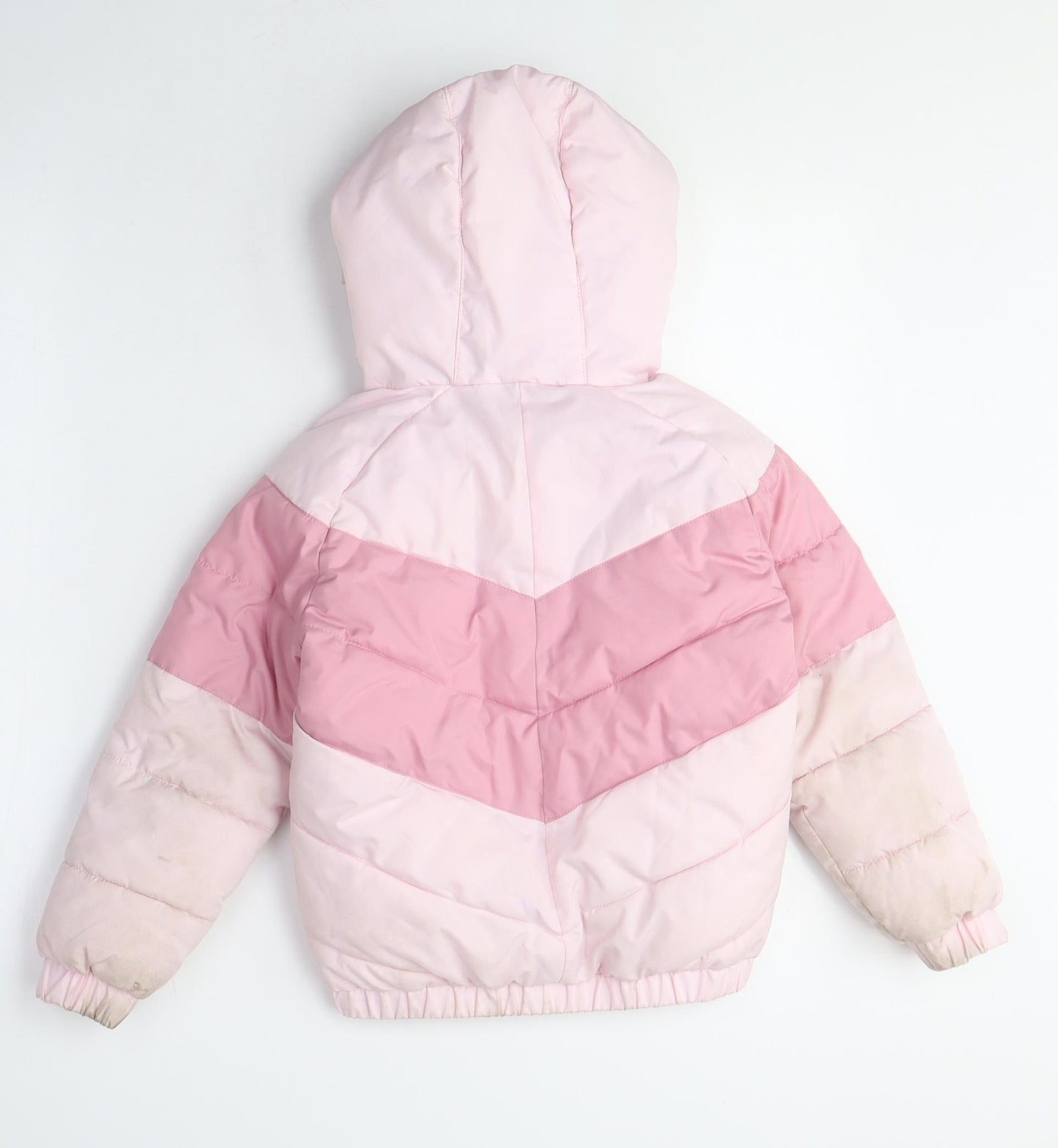 Nike Girls Pink Puffer Jacket Hooded Size M