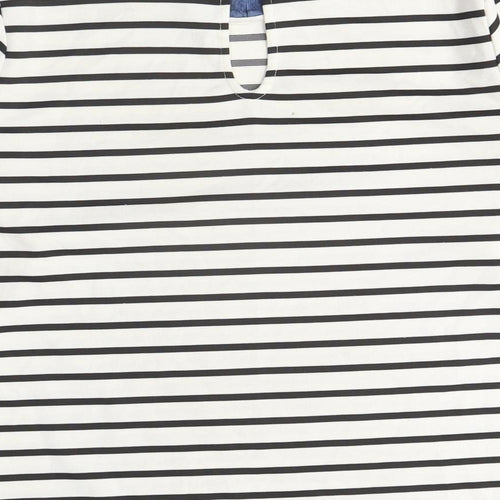 Oasis Women's Black Striped Blouse, L, 3/4 Sleeve