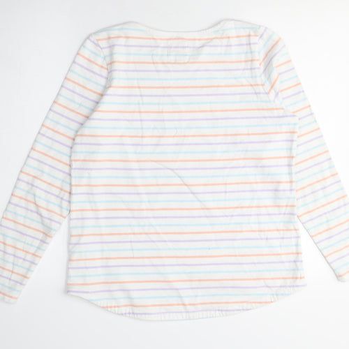 Fat Face Women's Striped T-Shirt Long Sleeve Size 12