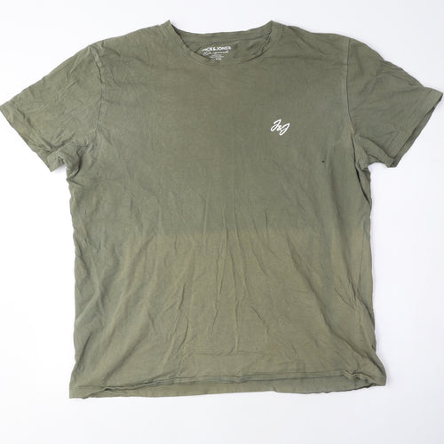 Jack & Jones Men's Green Short Sleeve T-Shirt