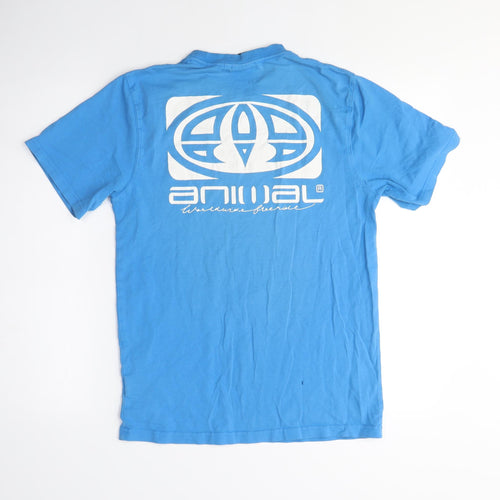 Animal Men's Blue Graphic Print T-Shirt, Size M