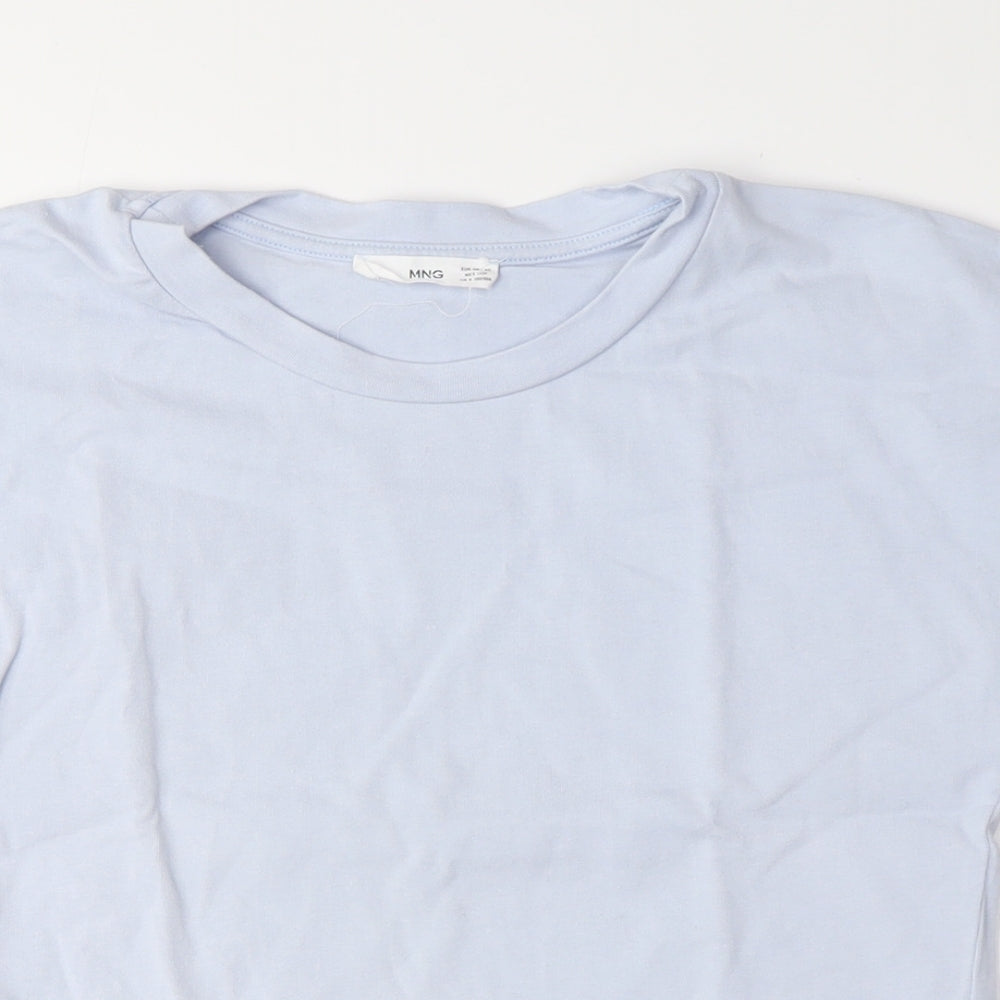 Mango Women's Blue Basic T-Shirt Medium