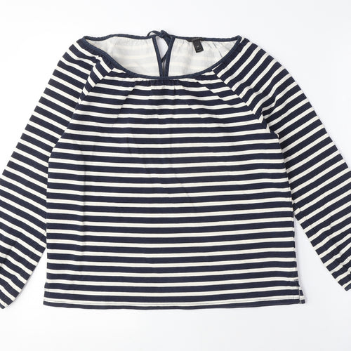 J.Crew Women's Multicoloured Striped Cotton Blouse XS