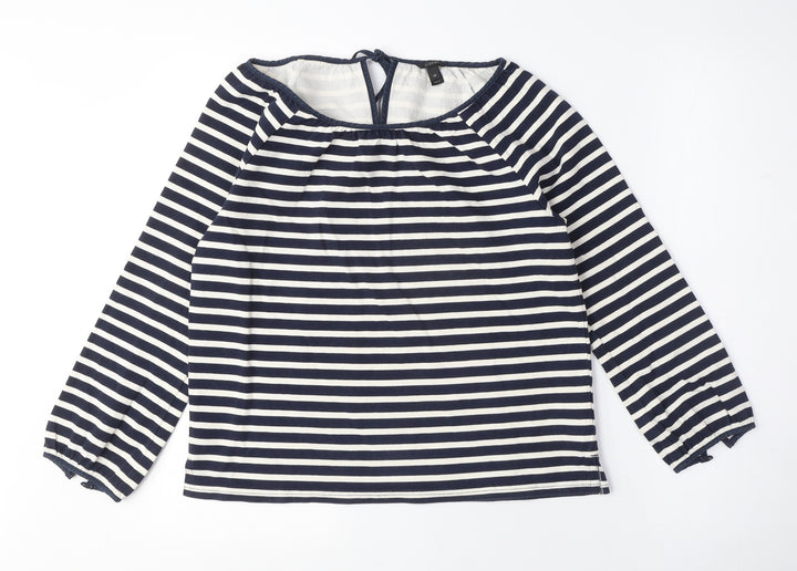 J.Crew Women's Multicoloured Striped Cotton Blouse XS
