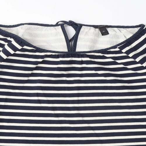 J.Crew Women's Multicoloured Striped Cotton Blouse XS