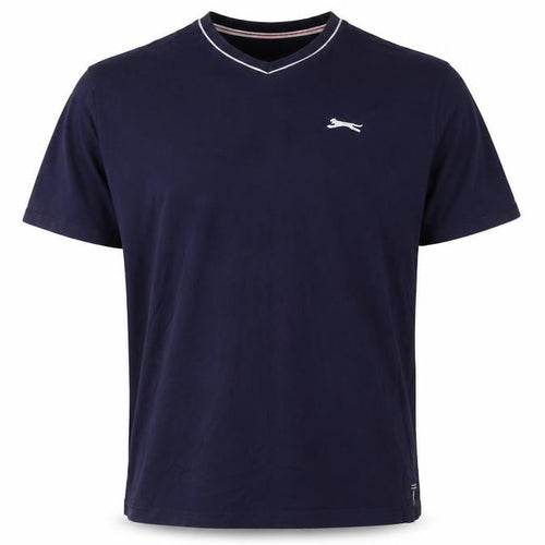 Slazenger Men's Navy V-Neck Cotton T-Shirt, Size M