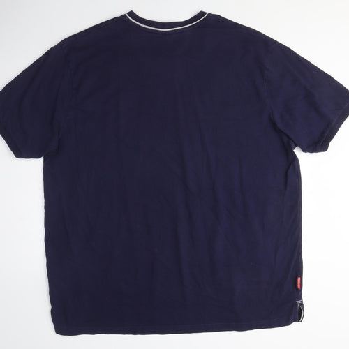 Slazenger Men's Navy V-Neck Cotton T-Shirt, Size M