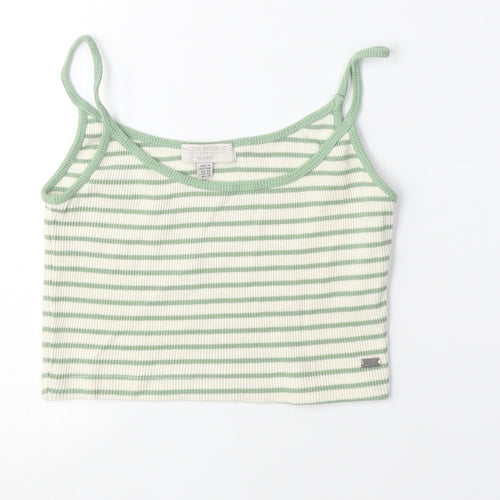 Pacific Republic Girls Green Striped Camisole Tank XS