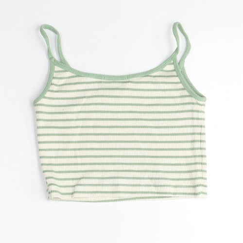 Pacific Republic Girls Green Striped Camisole Tank XS