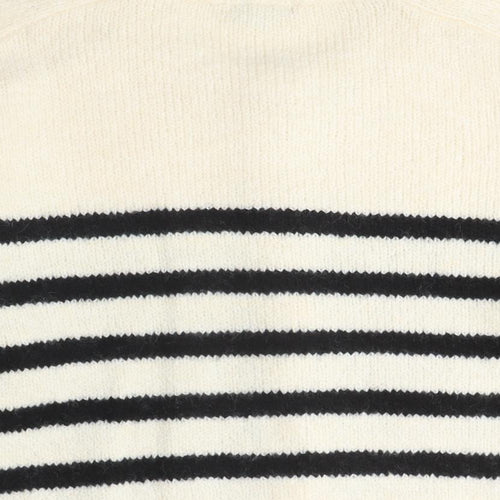 Albaray Women's Ivory Striped Cardigan Jumper, Size M