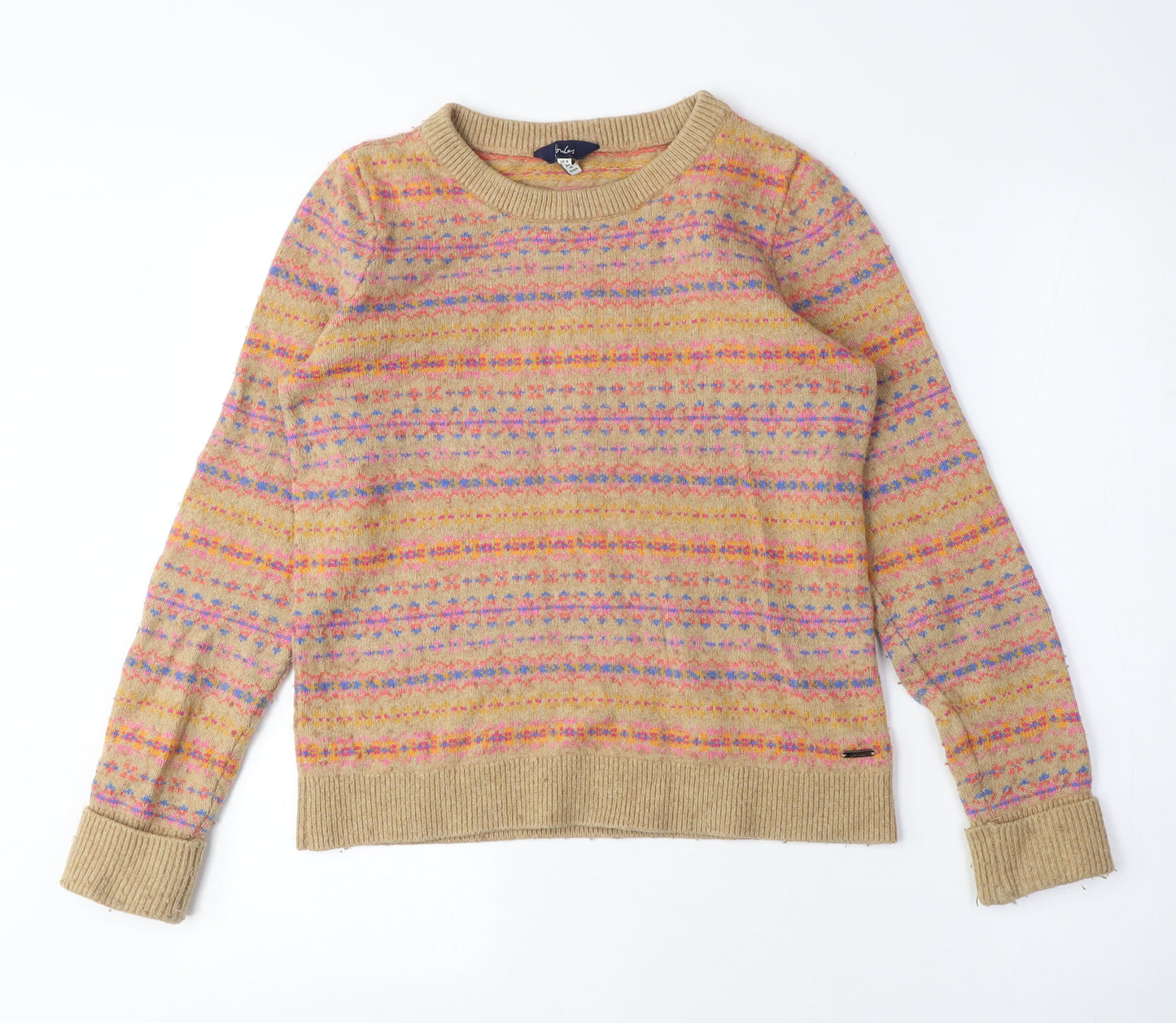 Joules Women's Multicoloured Fair Isle Jumper Size 8