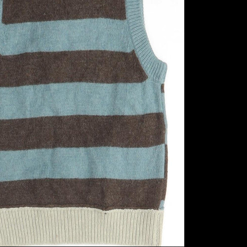 Monsoon Boys Brown Blue Dinosaur Knit Vest 5 Years