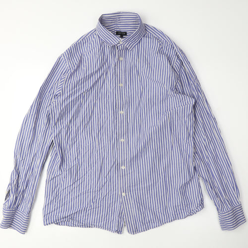 Jaeger Men's Blue Striped Long Sleeve Shirt