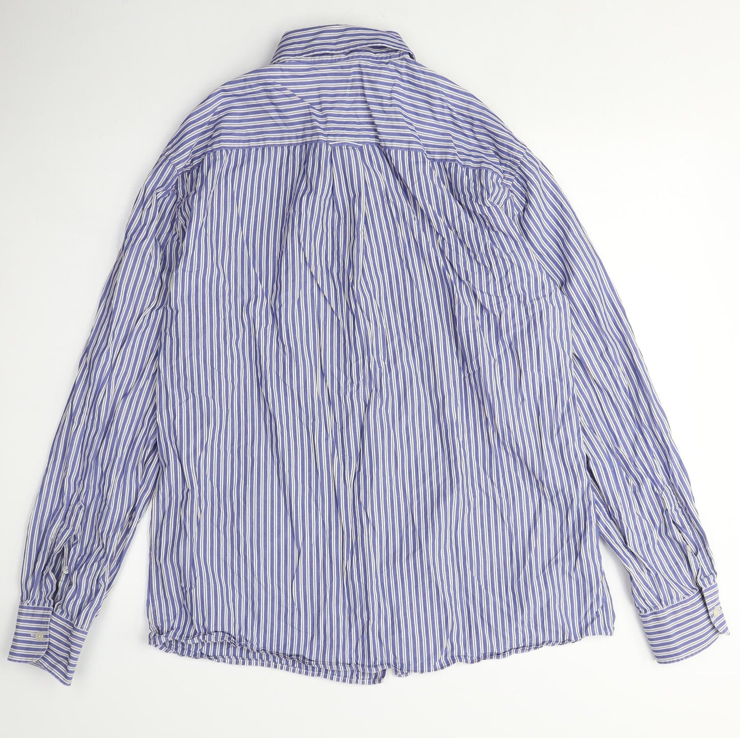 Jaeger Men's Blue Striped Long Sleeve Shirt