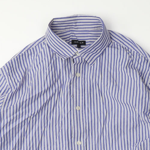 Jaeger Men's Blue Striped Long Sleeve Shirt
