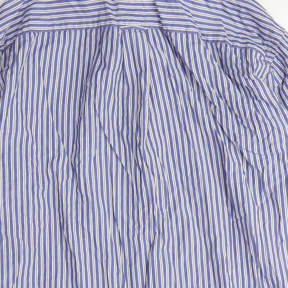 Jaeger Men's Blue Striped Long Sleeve Shirt