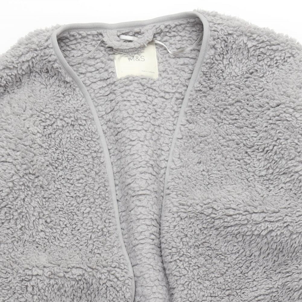 Marks and Spencer Women's Grey Fleece Cardigan L