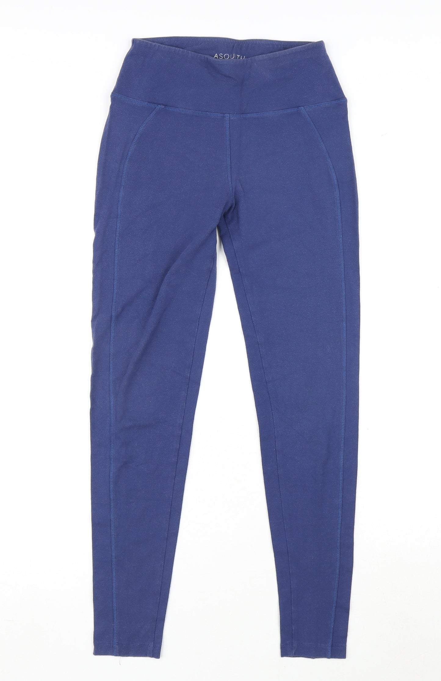 Asquith Womens Blue Cotton Carrot Leggings Size XS L27 in