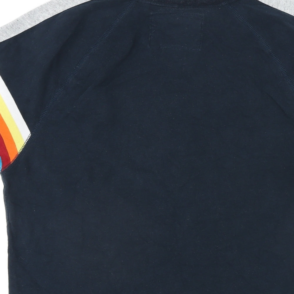 Superdry Mens Black Cotton T-Shirt Size S Round Neck