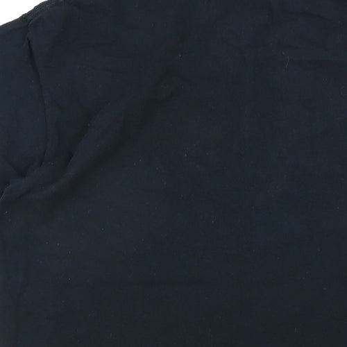 Muse Mens Black Cotton T-Shirt Size M Round Neck