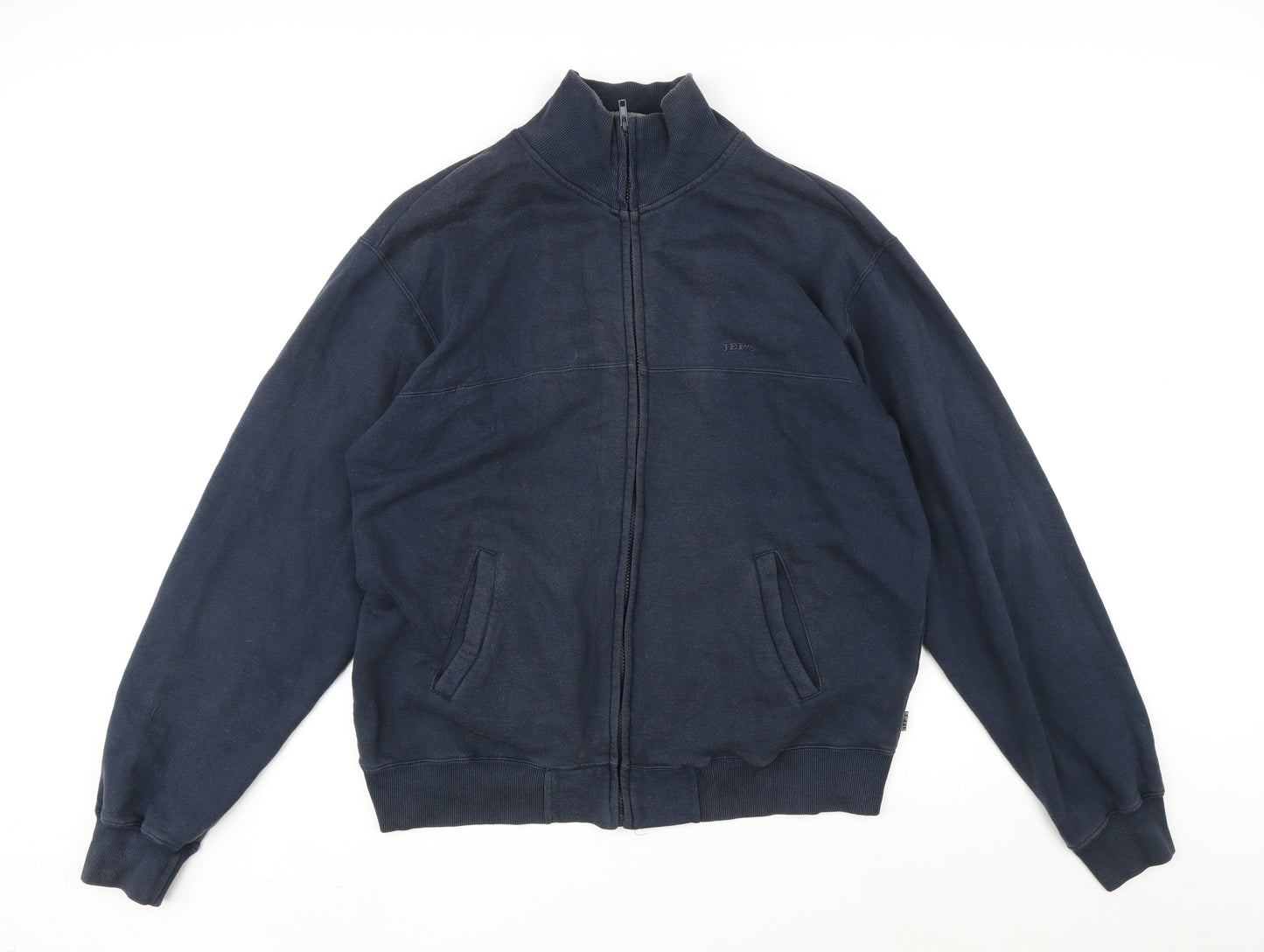 Jep's Mens Blue Cotton Full Zip Sweatshirt Size XL