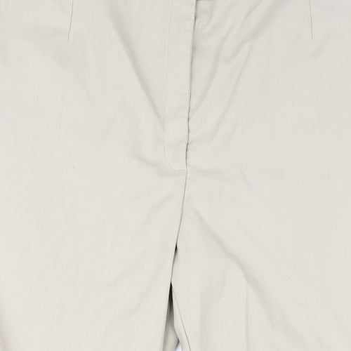 Monki Womens Beige Polyester Trousers Size 18 L28 in Regular Zip