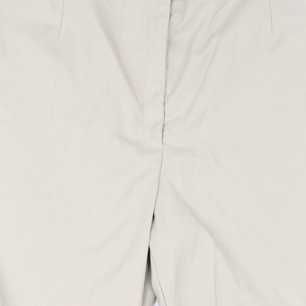 Monki Womens Beige Polyester Trousers Size 18 L28 in Regular Zip