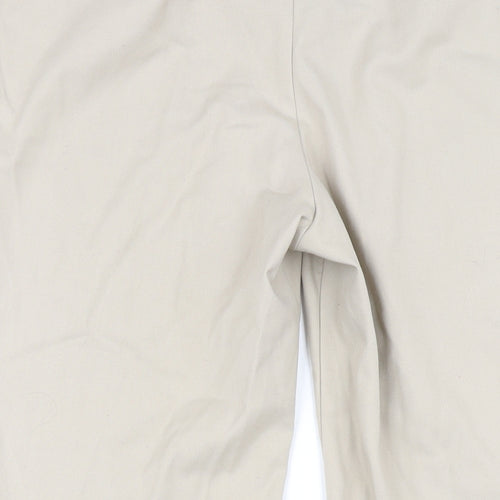 Monki Womens Beige Polyester Trousers Size 18 L28 in Regular Zip