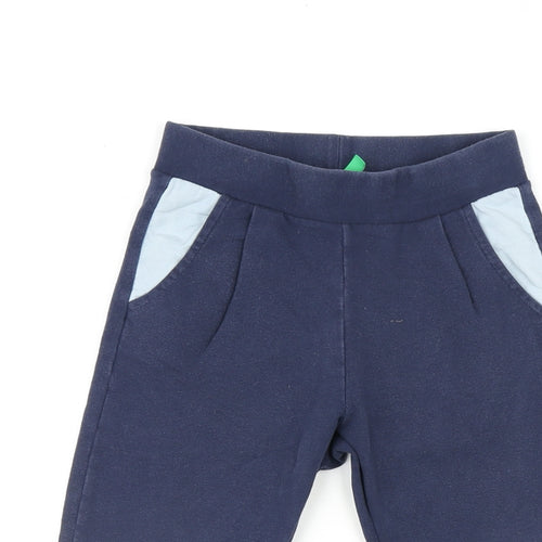 United Colors of Benetton Womens Blue Cotton Carrot Leggings Size 6 L20 in