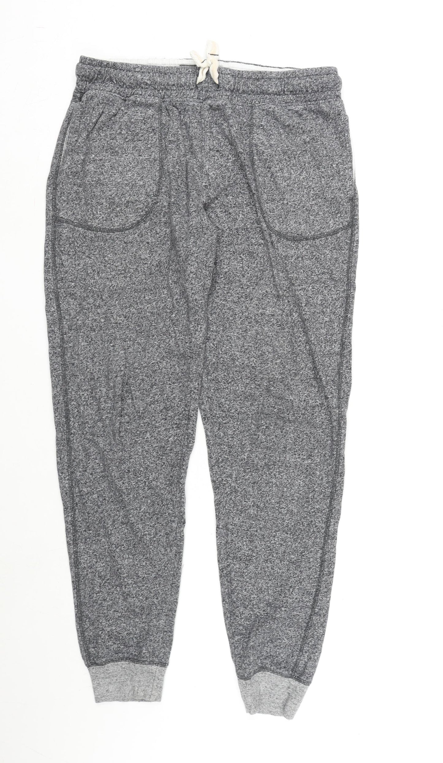 Fat Face Mens Grey Cotton Jogger Trousers Size M L31 in Regular Drawstring