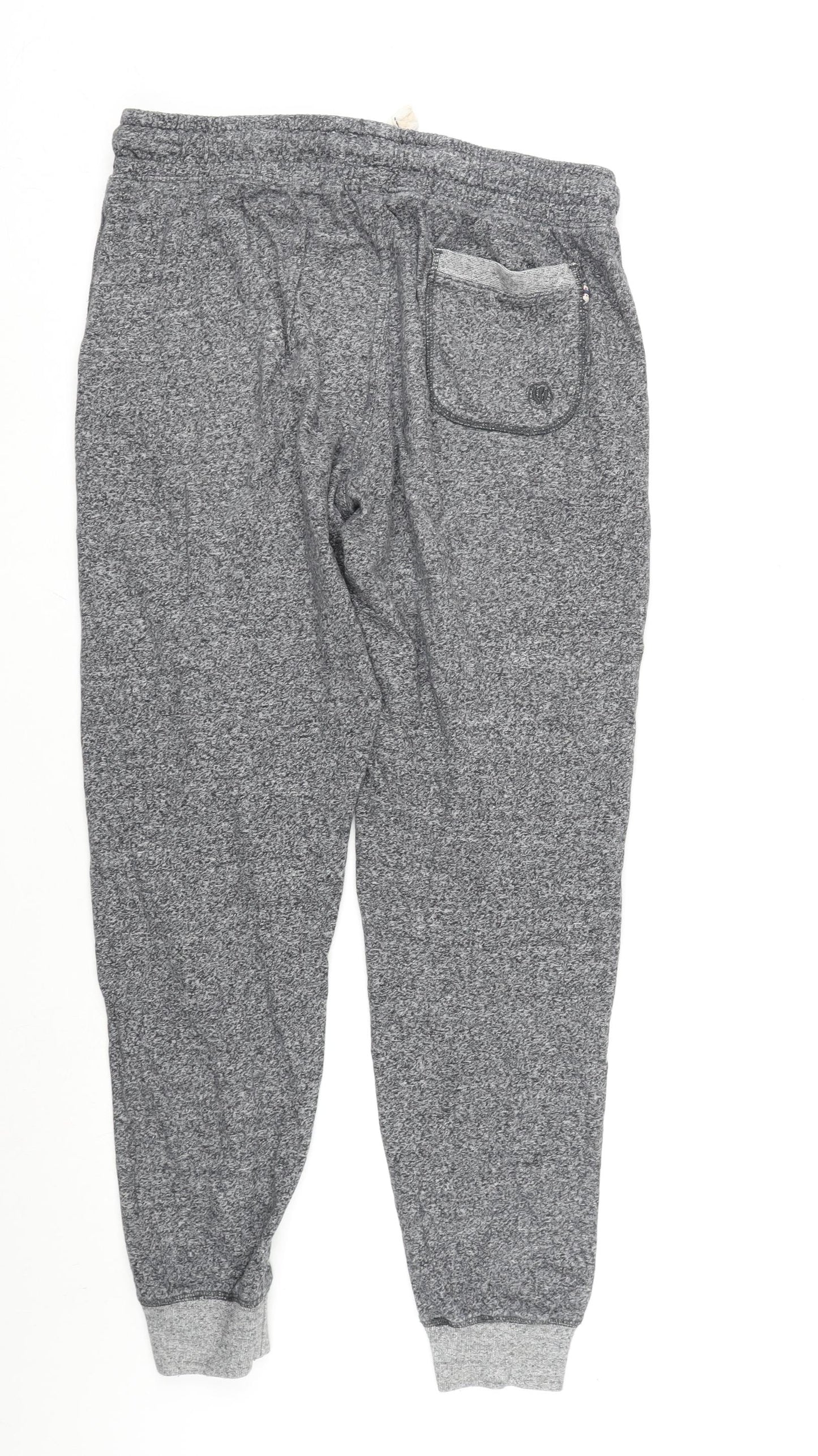 Fat Face Mens Grey Cotton Jogger Trousers Size M L31 in Regular Drawstring
